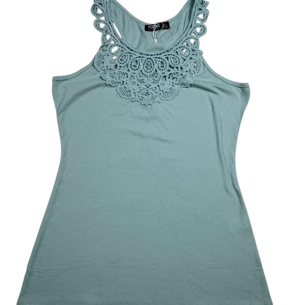 YOINS Women's Crochet Lace Tank Top - Teal